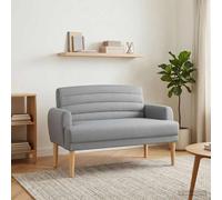 vidaXL Loveseat con bottoni imbottiti Grigio Chiaro 116 x 67 x 80 cm