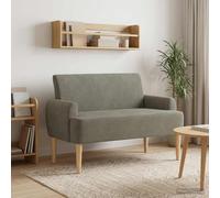 vidaXL Loveseat con bottoni imbottiti Grigio Chiaro 116 x 67 x 81 cm