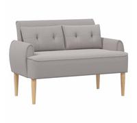 vidaXL Loveseat con bottoni imbottiti Grigio Chiaro 117 x 67 x 77 cm