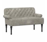 vidaXL Loveseat con bottoni imbottiti Grigio Chiaro 120 x 65 x 78 cm,