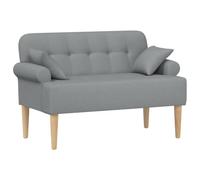 vidaXL Loveseat con bottoni imbottiti Grigio Chiaro 120 x 65 x 79 cm