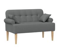 vidaXL Loungebank met knopencomfort Donkergrijs 120 x 65 x 79 cm Stof