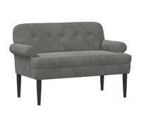 vidaXL Loveseat con bottoni imbottiti Grigio Scuro 120 x 66 x 78 cm