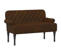 vidaXL Loveseat con bottoni imbottiti Marrone 120 x 65 x 78 cm