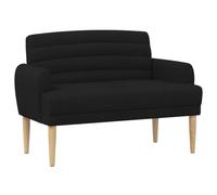 vidaXL Loveseat con bottoni imbottiti Nero 116 x 67 x 80 cm Tessuto,