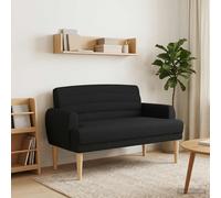 vidaXL Loveseat con bottoni imbottiti Nero 116 x 67 x 80 cm Tessuto