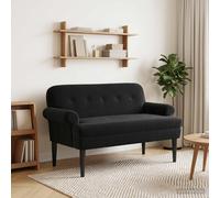 vidaXL Loveseat con bottoni imbottiti Nero 120 x 66 x 78 cm Velluto