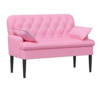 vidaXL Loveseat con bottoni imbottiti Rosa 111 x 68 x 80 cm Tessuto,