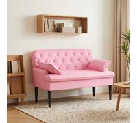 vidaXL Loungebank met knopencomfort Roze 111 x 68 x 80 cm Stof