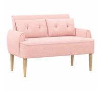 vidaXL Loveseat con bottoni imbottiti Rosa 117 x 67 x 77 cm Bouclé,