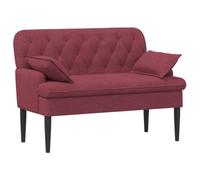 vidaXL Loveseat con bottoni imbottiti Rosso Vino 111 x 68 x 80 cm