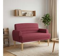 vidaXL Loveseat con bottoni imbottiti Rosso Vino 116 x 67 x 80 cm