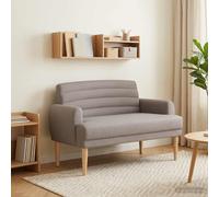 vidaXL Loveseat con bottoni imbottiti Tortora 116 x 67 x 80 cm Tessuto