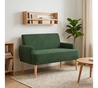vidaXL Loveseat con bottoni imbottiti Verde Giungla 116 x 67 x 81 cm