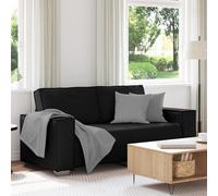 VidaXL Loveseat in Pelle Sintetica Nero per Interni, Divano Compatto 2 Posti per Soggiorno e Ufficio, Design Moderno con Imbottitura Morbida, Seduta Confortevole e Risparmio
