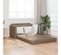 VidaXL Loveseat Letto 2 Posti Tessuto Marrone Cappuccino, Divano Letto Moderno per Interni, Seduta Morbida, Dimensioni Compatte 124x71x78 cm, Facile Montaggio e Cuscini