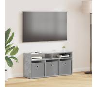 vidaXL Lowboard con cassetto Grigio cemento 87 x 27,5 x 43 cm