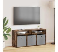 vidaXL Lowboard con cassetto Rovere fumé 102 x 32 x 48,5 cm