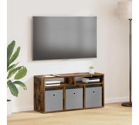 vidaXL Lowboard con cassetto Rovere fumé 87 x 27,5 x 43 cm