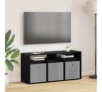 vidaXL Lowboard con cassetto Rovere Nero 102 x 32 x 48,5 cm