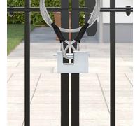 vidaXL Lucchetto 2 pcs Argento 7 x 1,9 x 5 cm Ferro