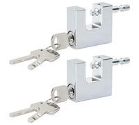 vidaXL Lucchetto Argento 4,2 x 1,9 x 4 cm Acciaio, Sicurezza migliorata, Lucchetto per porte, Con chiave, Soluzione residenziale, Commerciale, Sicurezza, Installazione sicura