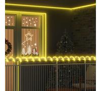 vidaXL Luce a corda con 120 LED Bianco caldo 5 m PVC
