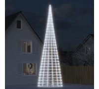 vidaXL Luce Albero di Natale su Pennone 3000LED Bianco Freddo 800cm