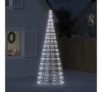 vidaXL Albero di Natale a LED su Pennone 550 LED Bianco Freddo 300 cm