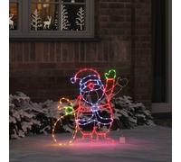 vidaXL Luce Babbo Natale Multicolore 58.5 x 60 x 1.3 cm Ferro