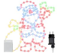 vidaXL Luce Babbo Natale Multicolore 58.5 x 60 x 1.3 cm Ferro, Soggiorno, Decorazioni Natalizie Tradizionali, Ornamenti, luci Festive, Decorazioni Interne, Stringa Decorativa