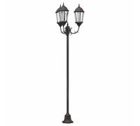 vidaXL Luce da Giardino 57 x 49 x 241 cm Alluminio e vetro | Fatta per resistere a tutti i tipi di tempo, Consuma meno energia ma resta luminosa,