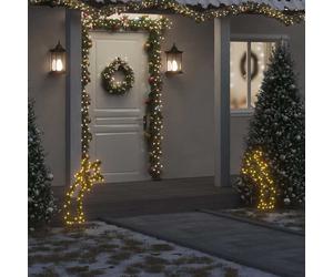 vidaXL Luce Decorativa Natale con Picchetti Stella Cadente 80LED 62cm