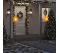 vidaXL Luce di Natale con Picco Terra e LED Pieghevole Gialla 57 cm