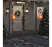 vidaXL Luce di Natale con Picco Terra e LED Pieghevole Rossa 57 cm