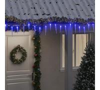 vidaXL Luce Natale a Ghiacciolo 200 LED Blu 20 m Acrilico PVC