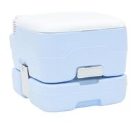 vidaXL Luce Portatile per Toilette Blu e Bianca in Plastica da 10 L