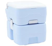 vidaXL Luce Portatile per Toilette Blu e Bianca in Plastica da 20 L