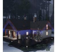 vidaXL Luci a Ghiaccioli a LED 10 m 400 LED Blu 8 Funzioni