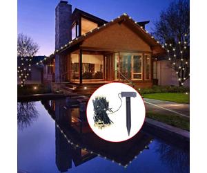 vidaXL Luci a Stringa Solare LED Bianco Caldo Decorazione Natalizia