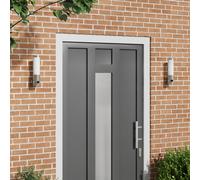 vidaXL Luci da esterno con sensore 2 pezzi Acciaio inox Argento IP44