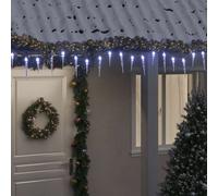 vidaXL Luci di Natale a forma di ghiacciolo 200 LED Bianco freddo 20 m Acrilico PVC