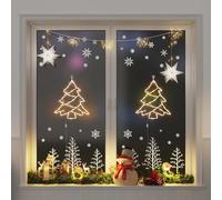 vidaXL Luci di Natale Albero di Silhouette 2 pz 50 LED Bianco Caldo