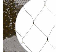 VidaXL Rete luminosa natalizia LED Bianco caldo per interni/esterni 4x4m