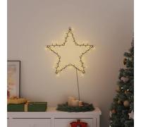 vidaXL Luci di Natale Stella Silhouette 80 LED Bianco Caldo