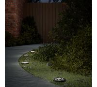 vidaXL Luci Solari da Terra con Picchetti da Esterno 4pz Bianco Caldo, luce solare, luce solare da vialetto, luce solare da giardino