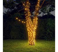 vidaXL Luci Solari Fatate 2 pz 2x200 LED Bianco Caldo Interni Esterni