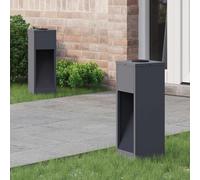 vidaXL Lucina LED Solare da Percorso 2 PCS Antracite, Giardino e terrazza, cilindrico, Contemporaneo, Solare, Design Innovativo con Caratteristiche Eco-compatibili per Il Tuo Spazio abitativo