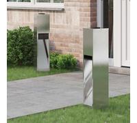 vidaXL Lucina LED Solare da Percorso 2 PCS Acciaio Inossidabile, Giardino e terrazza, cilindrico, Contemporaneo, Solare, Design Innovativo con Caratteristiche Eco-compatibili per Il Tuo Spazio abitat