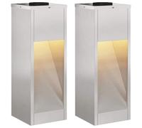 vidaXL Lucina LED Solare da Percorso 2 PCS Acciaio Inossidabile, Giardino e terrazza, cilindrico, Contemporaneo, Solare, Design Innovativo con Caratteristiche Eco-compatibili per Il Tuo Spazio abitat